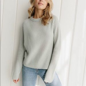 Jenni Kayne Cashmere Fisherman Sweater Mist